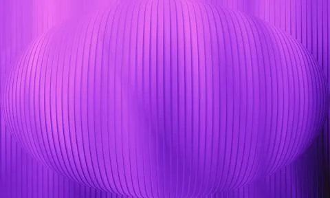 Abstract 3D Purple Ellipsoid Shape with Vertical Ribbed Texture and Grainy .. 스톡 일러스트