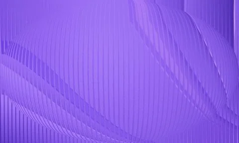 Abstract 3D Purple Ellipsoid Shape with Vertical Ribbed Texture on Lavender.. 스톡 일러스트