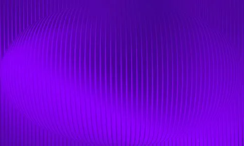 Abstract 3D purple sphere with vertical ribbing texture on a striped backgrou Stockillustratie