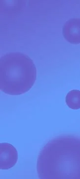 Abstract 3D Purple Spheres Floating on Blue Gradient Background Vertical Stock-Illustration