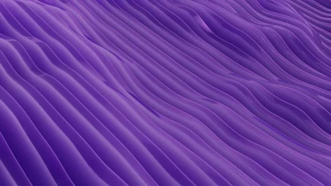Abstract 3D Purple Waves Render Animation. Smooth Geometric Purple Wavy Surface Vidéo 315978828