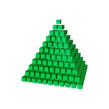 Abstract 3d pyramid from cubes.Vector illustration. 스톡 일러스트