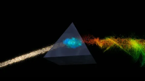 Abstract 3D Pyramid Prism Particles Stock-Footage 22339816