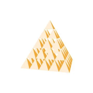 Abstract 3d pyramid from pyramides.Vector illustration. 스톡 일러스트