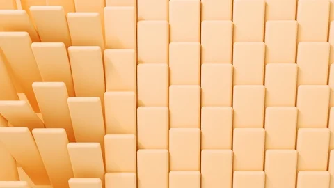 Abstract 3d rectangle rotating shapes moving animation. Set of different pastel  Stock Footage 107409420