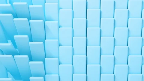 Abstract 3d rectangle rotating shapes moving animation. Set of different pastel  Stock Footage 107409826