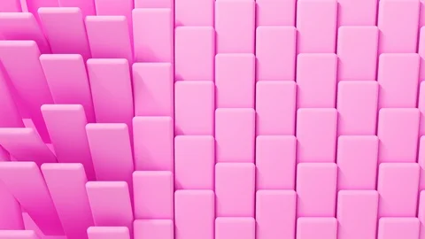 Abstract 3d rectangle rotating shapes moving animation. Set of different pastel  Stock Footage 107410245