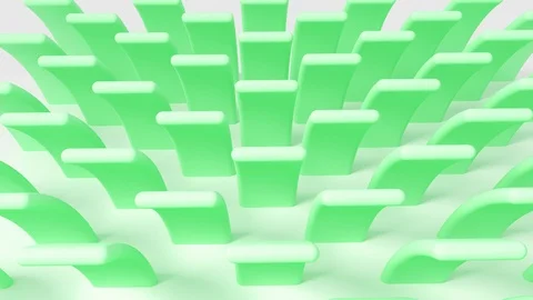 Abstract 3d rectangle shapes moving animation. Set of different pastel color. 4k Stock Footage 107414921