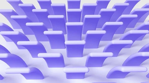 Abstract 3d rectangle shapes moving animation. Set of different pastel color. 4k Stock Footage 107415660