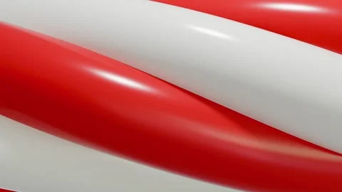 Abstract 3D Red and White Twisted Cylinder Seamless Loop Stock Footage 346296816