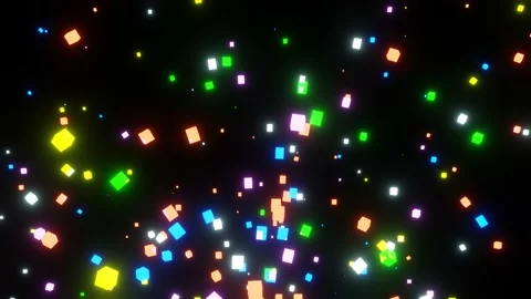 Abstract 3D Render Animation Of Shining Particles Stock Footage 169960602