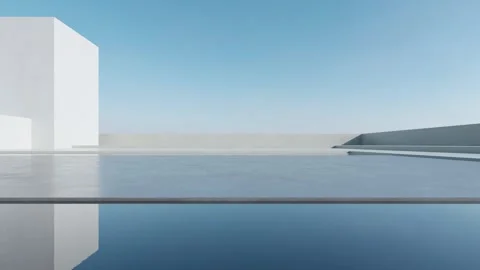Abstract 3D Render Architecture, Minimalist exterior 库存影片 333817926
