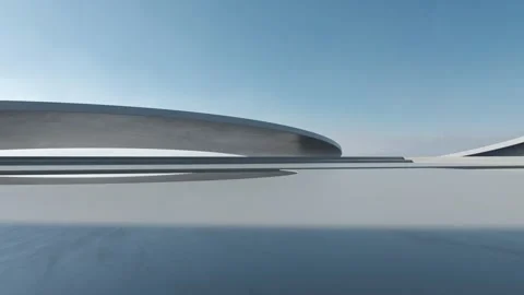 Abstract 3D Render Architecture, Minimalist exterior 库存影片 333817930