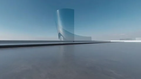 Abstract 3D Render Architecture, Minimalist exterior 库存影片 333817932