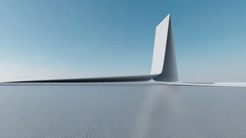 Abstract 3D Render Architecture, Minimalist exterior 库存影片 333817969