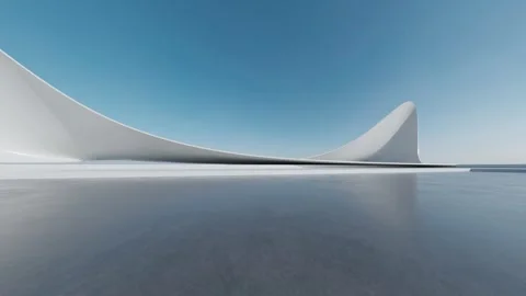 Abstract 3D Render Architecture, Minimalist exterior 库存影片 333817980