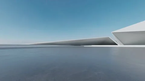 Abstract 3D Render Architecture, Minimalist exterior 库存影片 333817996