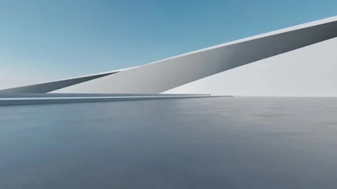 Abstract 3D Render Architecture, Minimalist exterior 库存影片 333818024