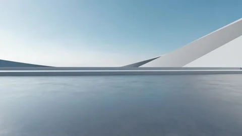 Abstract 3D Render Architecture, Minimalist exterior 库存影片 333818031