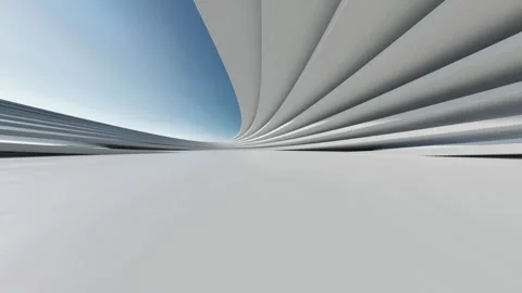Abstract 3D Render Architecture, Minimalist exterior 库存影片 333818064
