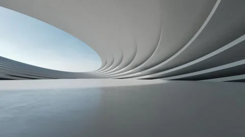 Abstract 3D Render Architecture, Minimalist exterior 库存影片 333818072