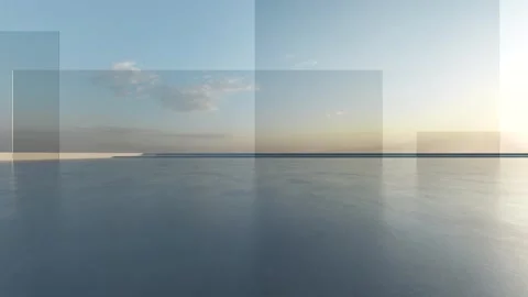 Abstract 3D Render Architecture, Minimalist exterior 库存影片 333818078