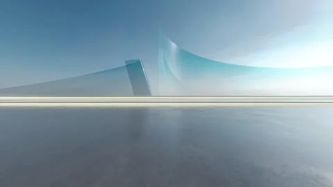 Abstract 3D Render Architecture, Minimalist exterior 库存影片 333818090