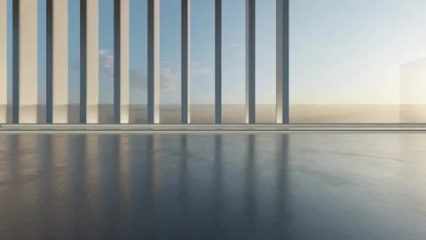 Abstract 3D Render Architecture, Minimalist exterior 库存影片 333818106