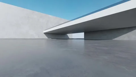 Abstract 3D Render Architecture, Minimalist exterior 库存影片 333818118