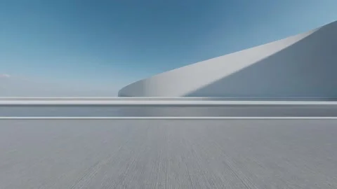 Abstract 3D Render Architecture, Minimalist exterior 库存影片 333818151