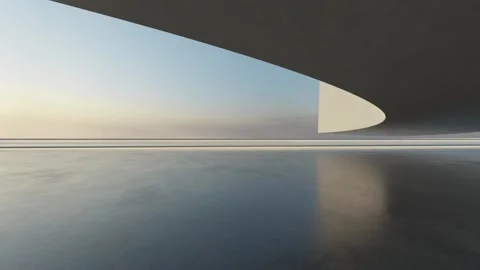 Abstract 3D Render Architecture, Minimalist exterior 库存影片 333818152