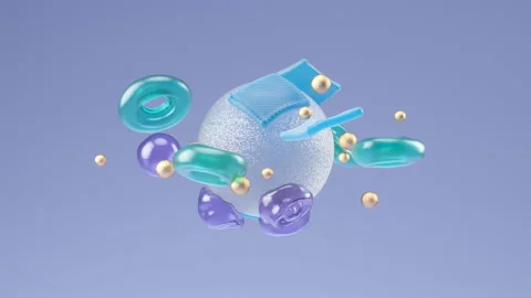 Abstract 3D Render. Background Animation. Motion Graphics. Stock Footage 219449378