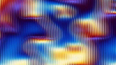 Abstract 3D render background animation with ribbed glass effect, 4K seamless Stock Footage 339066623