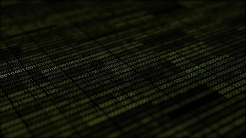 Abstract 3d render background. Binary wall with random zero and one digits. R Stock Illustration