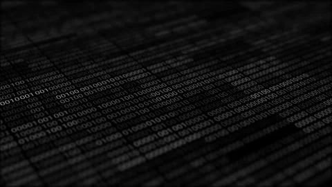 Abstract 3d render background. Binary wall with random zero and one digits. R 스톡 일러스트