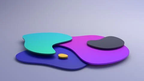 Abstract 3D Render Background Design Illustrazione stock