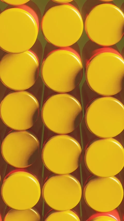 Abstract 3d render background with multicolor geometric elements Stock Footage 263144952