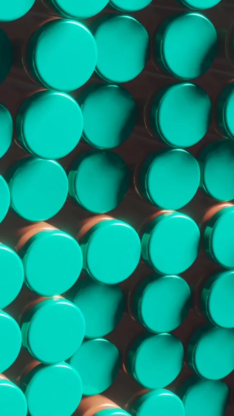 Abstract 3d render background with multicolor geometric elements Stock Footage 263144958