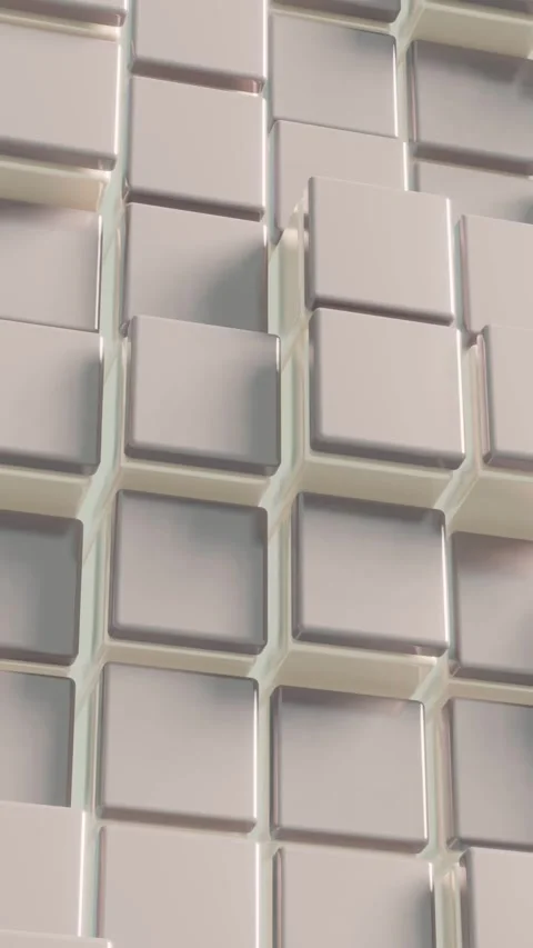 Abstract 3d render background with multicolor geometric elements Stock Footage 263144962