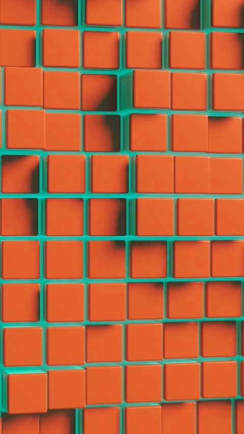 Abstract 3d render background with multicolor geometric elements Stock Footage 263144967