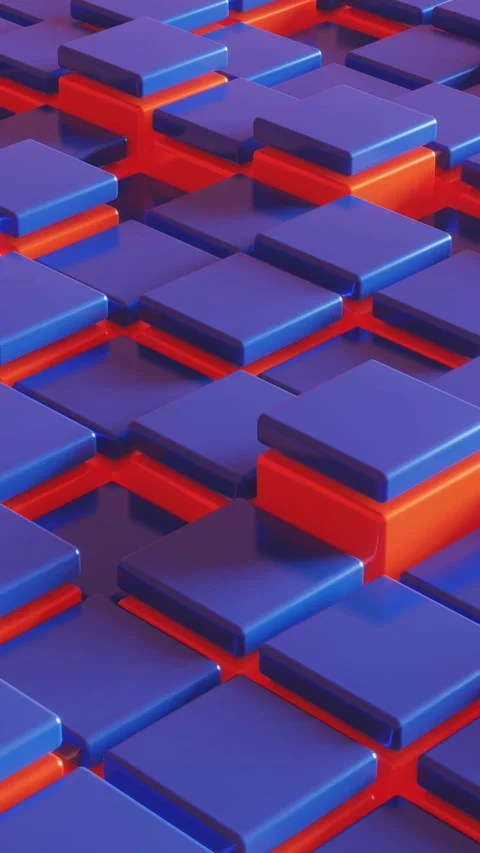 Abstract 3d render background with multicolor geometric elements Stock Footage 263144985