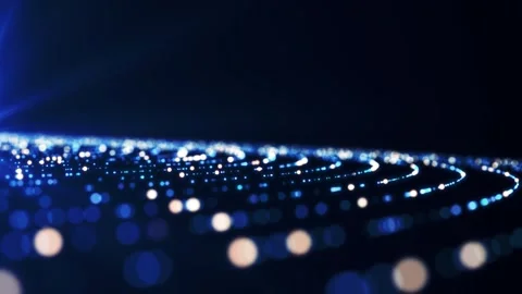 Abstract 3D render big data visualization. Futuristic infographics aesthetic Stock Footage 242508430