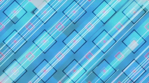 Abstract 3d render of blue colored geometric shapes loop animation pattern 4k Stock Footage 134704896