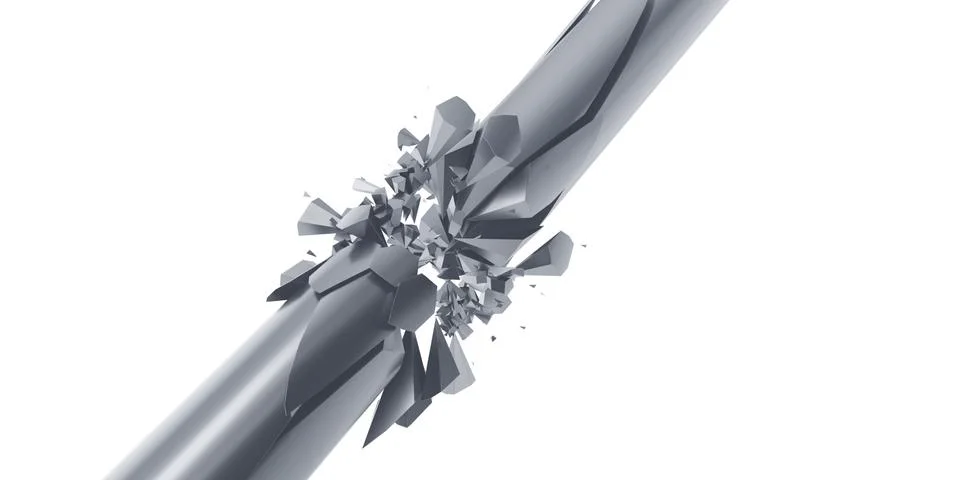 Abstract 3D Render of Broken Line Illustrazione stock