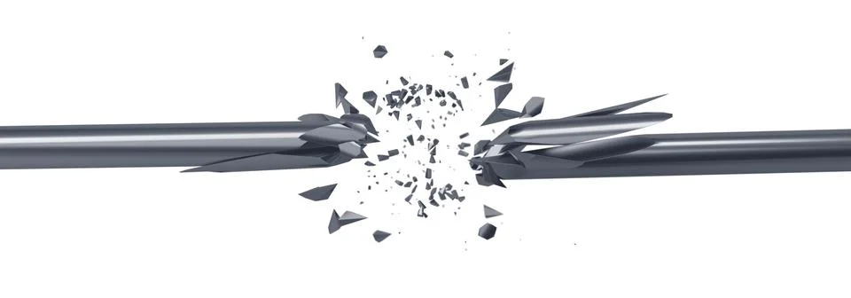 Abstract 3D Render of Broken Line Illustrazione stock