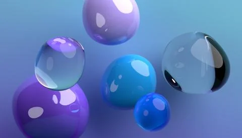 Abstract 3D Render of a Bubble Illustrazione stock