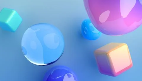 Abstract 3D Render of a Bubble Illustrazione stock