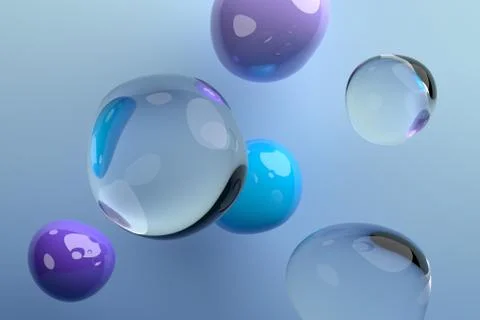 Abstract 3D Render of a Bubble Illustrazione stock