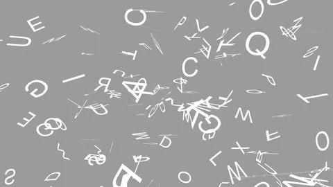 Abstract 3D render of chaotic shapes and random futuristic structures  Illustrazione stock
