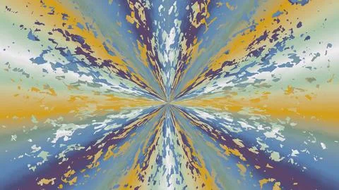 Abstract 3D render of chaotic shapes and random futuristic structures  Illustrazione stock